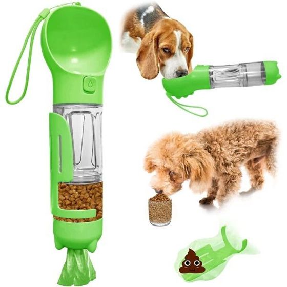 Botella de paseo 4 en 1 para perros
